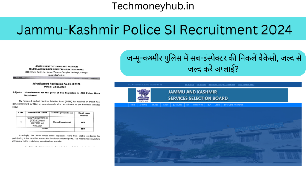 Jammu-Kashmir Police SI Recruitment 2024: जम्मू-कश्मीर पुलिस में सब-इंस्पेक्टर की निकलें वैकेंसी, जल्द से जल्द करे अप्लाई?